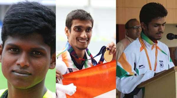 Para High-Jumpers (L-R) Mariyappan Thangavelu, Sharad Kumar  and Varun Singh Bhati, will look to make history on Day 2 of the Paralympic Games